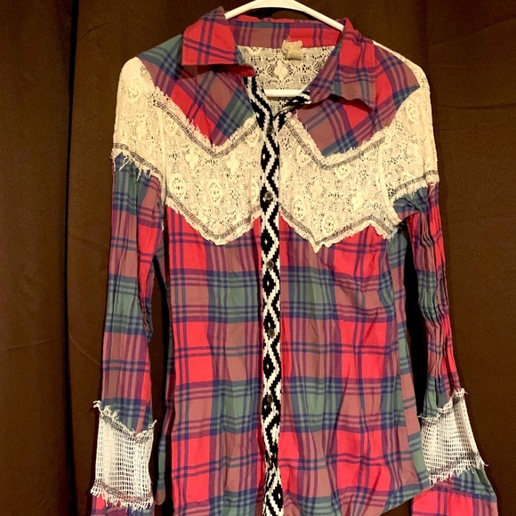 BKE Tops - BKE- plaid button up